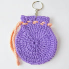 2pcs Mini Crochet Pouch Cute Coin Purses Handmade Coin Purse Jewelry Crochet Pouch Small Bag Drawstring Knitting Wallet for Women Change Keychain Earbuds Dice